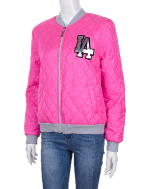 No Brand БО-5 ромб pink (03959) (деми) куртка женские