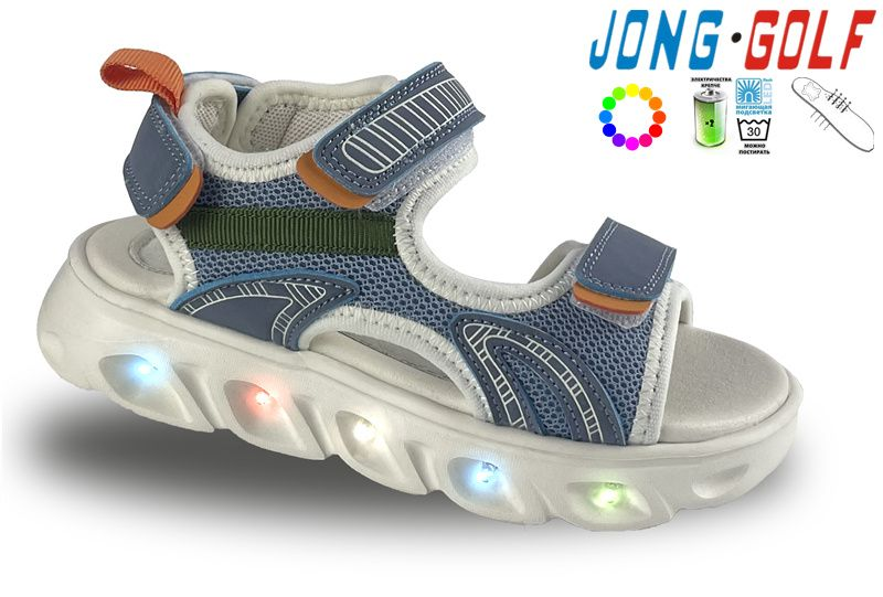 Jong-Golf B20396-17 LED (лето) босоножки детские