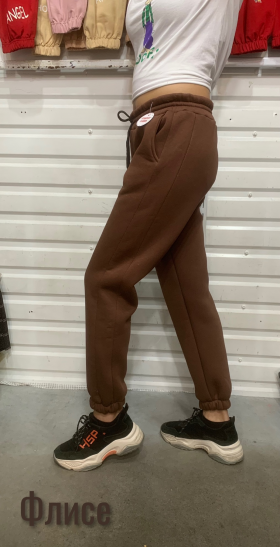 No Brand 76 brown (зима) штаны спорт женские