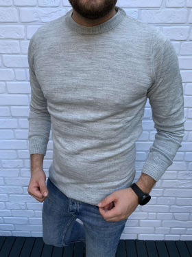 No Brand 33099 grey (деми) свитер мужские