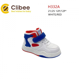Clibee Apa-H332A white-red (деми) кроссовки детские