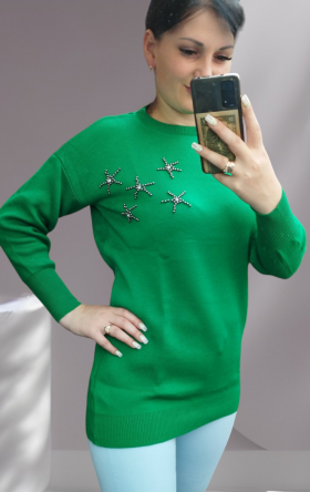 No Brand 3005 green (деми) свитер женские