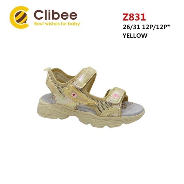 Clibee SA-Z831 yellow (лето) босоножки детские