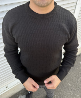 No Brand 33325 black (зима) свитер мужские