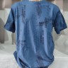 No Brand 1121 blue (лето) футболка мужские