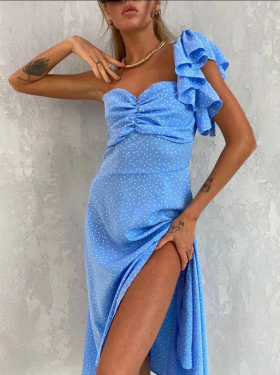 No Brand 029 l.blue (лето) платье женские