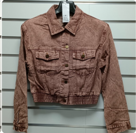 No Brand 7695 brown (деми) куртка женские