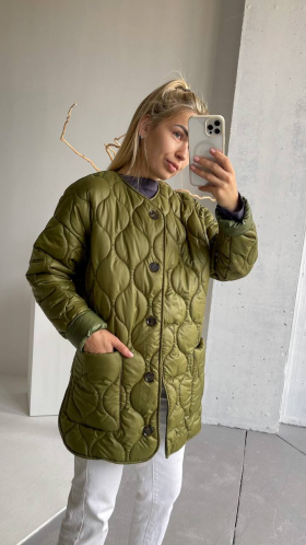 No Brand 0478 green (деми) куртка женские