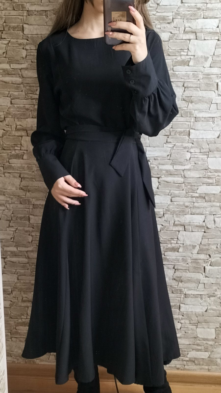 No Brand 642 black (деми) платье женские