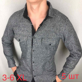 No Brand R406 black (деми) рубашка мужские
