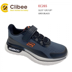 Clibee Apa-EC265 grey-black (деми) кроссовки детские