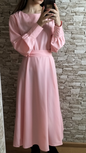 No Brand 642 pink (деми) платье женские