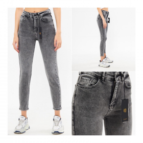 No Brand 51582 grey (деми) джинсы женские