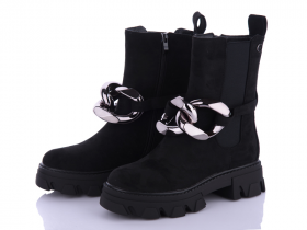 Violeta M615-1 black (деми) ботинки женские