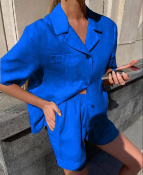 No Brand 416 blue (лето) костюм женские