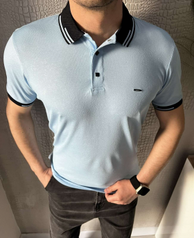 No Brand 1651 l.blue (лето) футболка мужские