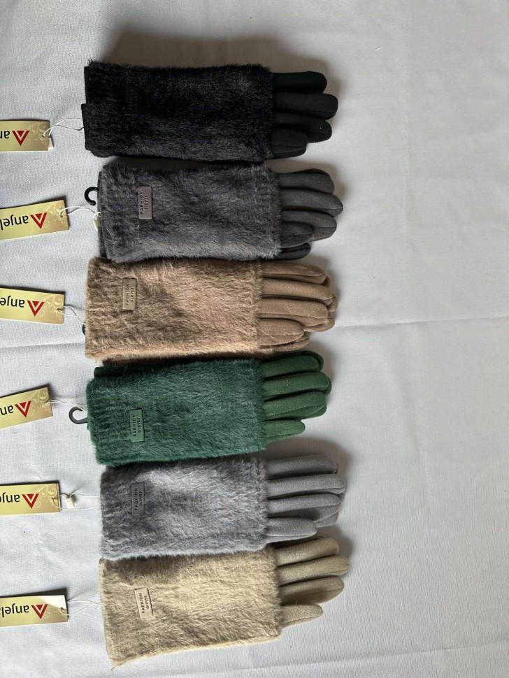No Brand 34 mix (зима) перчатки женские