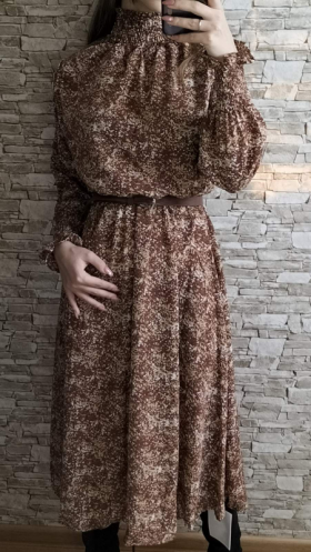 No Brand 6117 brown (деми) платье женские