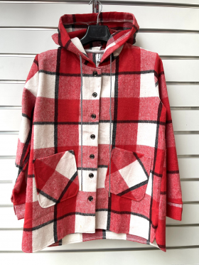 No Brand A8065-3 red (зима) рубашка женские