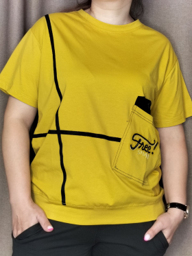 No Brand 9510 yellow (лето) футболка женские