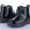 Clibee GP708A black-green (деми) ботинки детские
