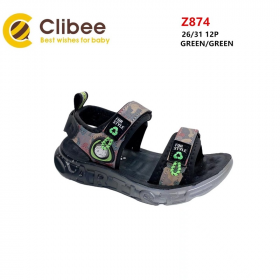 Clibee SA-Z874 green (лето) босоножки детские