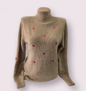 No Brand 26349 brown (зима) свитер женские