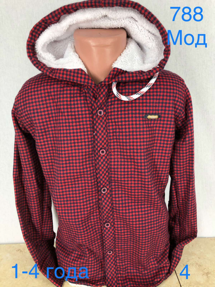 No Brand 788 red (1-4) (зима) рубашка детские