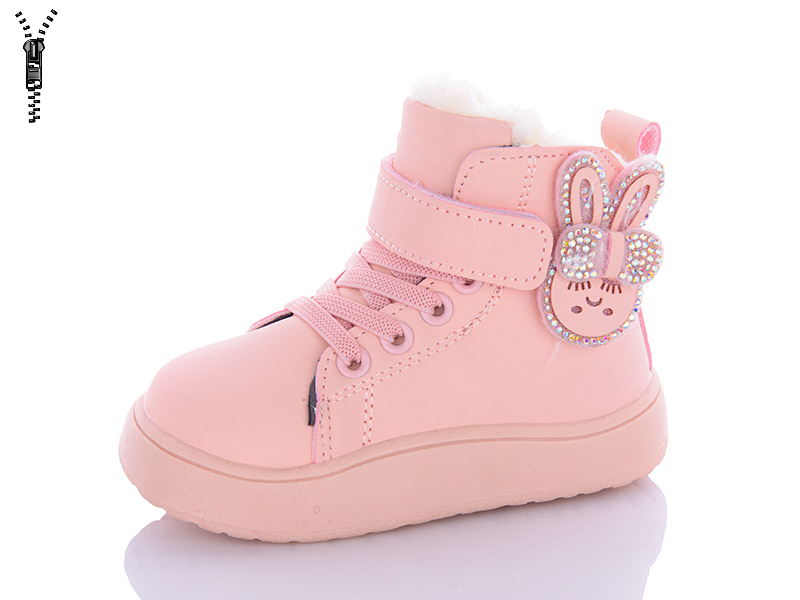 No Brand C1 pink (зима) ботинки детские