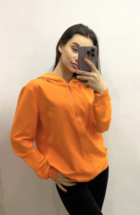 No Brand 8 orange (деми) кофта спорт женские