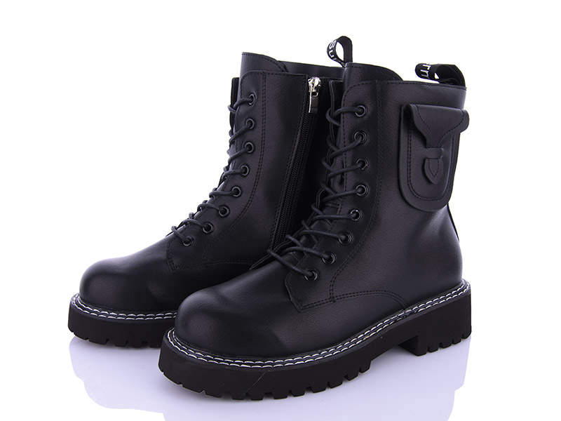 Ailaifa 9693 black (деми) ботинки женские
