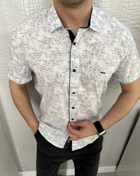 No Brand 1750 white (лето) рубашка мужские