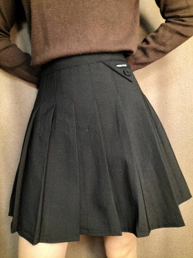 No Brand 733 black (лето) юбка женские