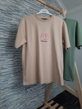 No Brand 4021 beige (лето) футболка мужские