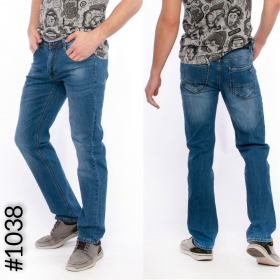 No Brand 1038 blue (деми) джинсы мужские