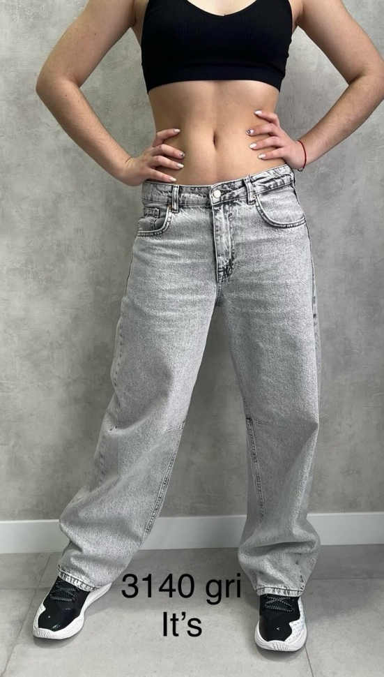 No Brand 3140 grey (деми) джинсы женские