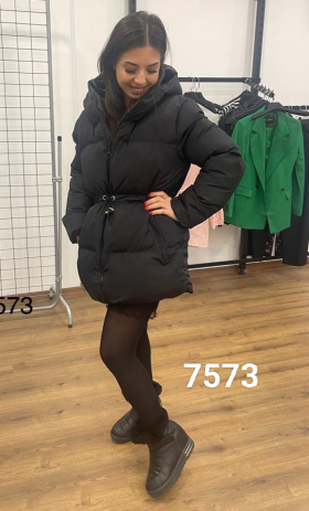 No Brand 7573 black (зима) куртка женские