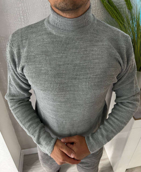 No Brand 32672 grey (деми) свитер мужские
