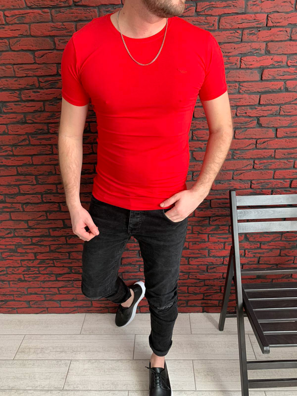 No Brand S807 red (лето) футболка мужские