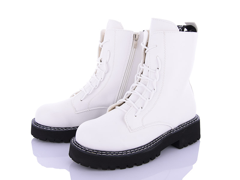 Ailaifa 9696 white (деми) ботинки женские