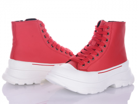 Violeta 166-31 red-white (деми) ботинки женские