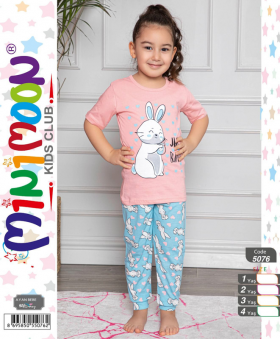No Brand 5076 pink l.blue (1-4) (лето) пижама детские