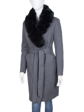 No Brand 753 grey (зима) пальто женские
