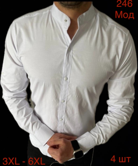 No Brand 246 white (деми) рубашка мужские