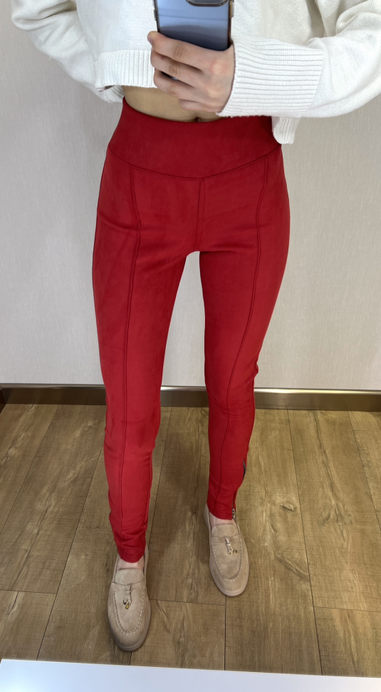 No Brand 630 red (деми) штаны женские