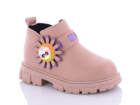 No Brand 1-C666 pink (зима) ботинки детские