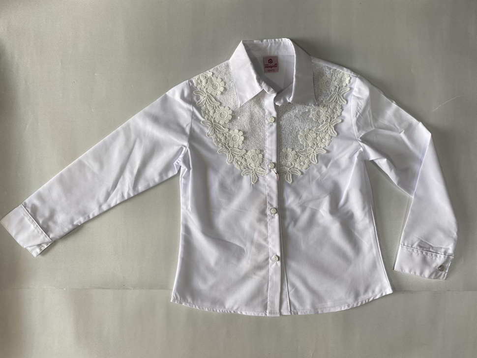 No Brand 5563 white (деми) блузка детские