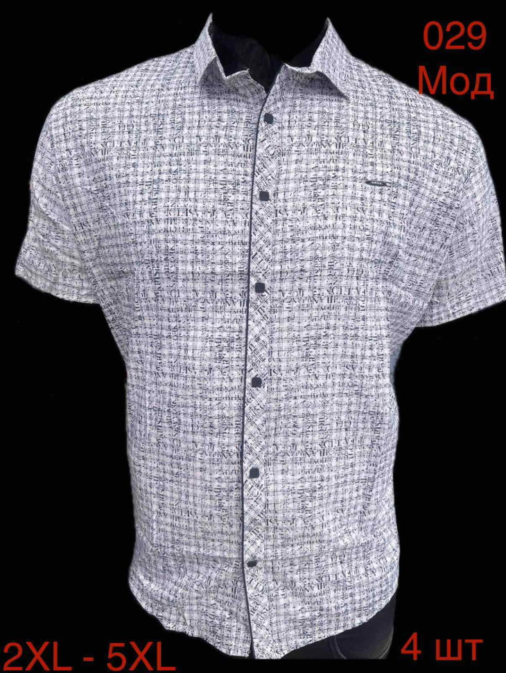 No Brand 029-2 white (лето) рубашка мужские