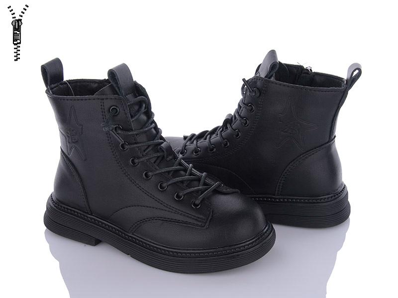 Clibee A122-1 black (деми) ботинки детские