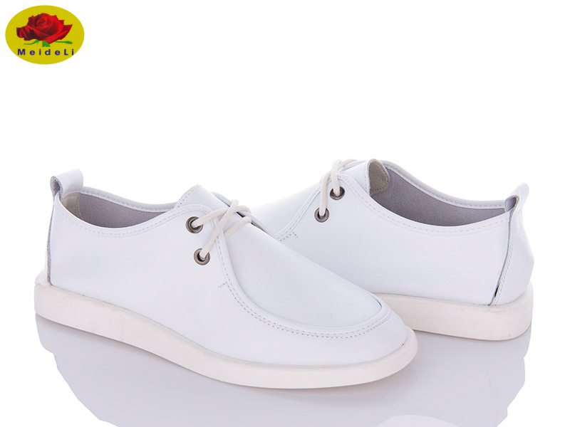 Meideli 6026-2 white (деми) туфли женские